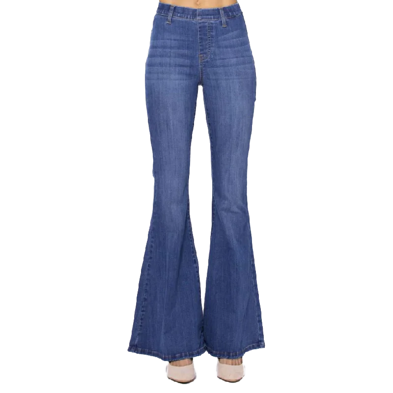 Judy Blue Women's Hi Waist Pull-on Super Flare Jeans