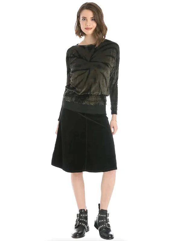 Hard Tail Velour Flair Skirt V-127 Holiday unclassified skirts