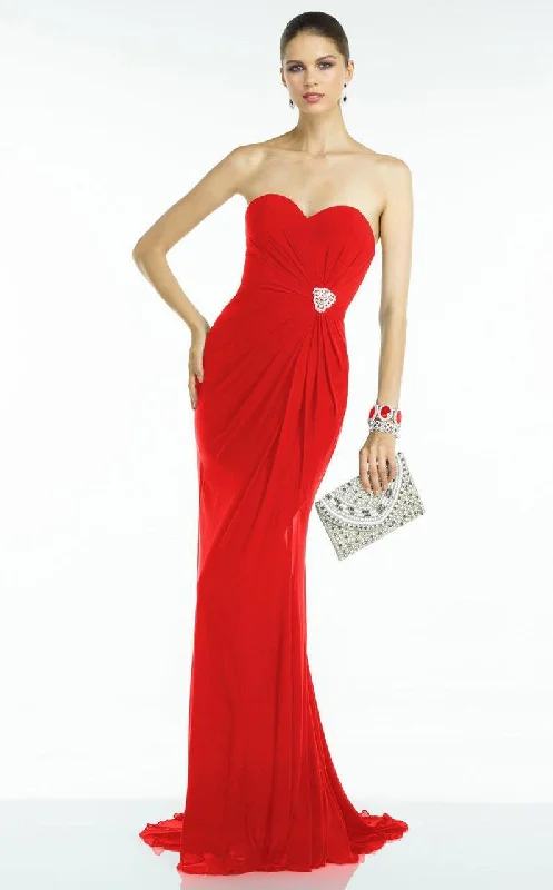 Alyce Paris Strapless Brooch Accented Bodice Gown Christmas party dresses