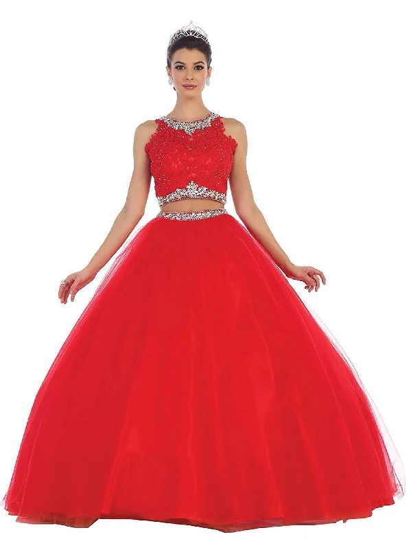 May Queen - Two Piece Beaded Jewel Quinceanera Ballgown Edgy party dresses