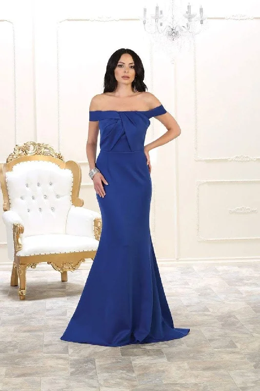 May Queen Weave Detailed Off Shoulder Mermaid Gown Best party dresses for curvy figures