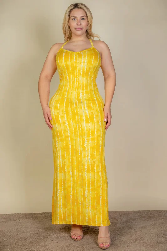 Plus Size Casual Yellow Bodycon Maxi Dress Fashion-forward maxi dresses