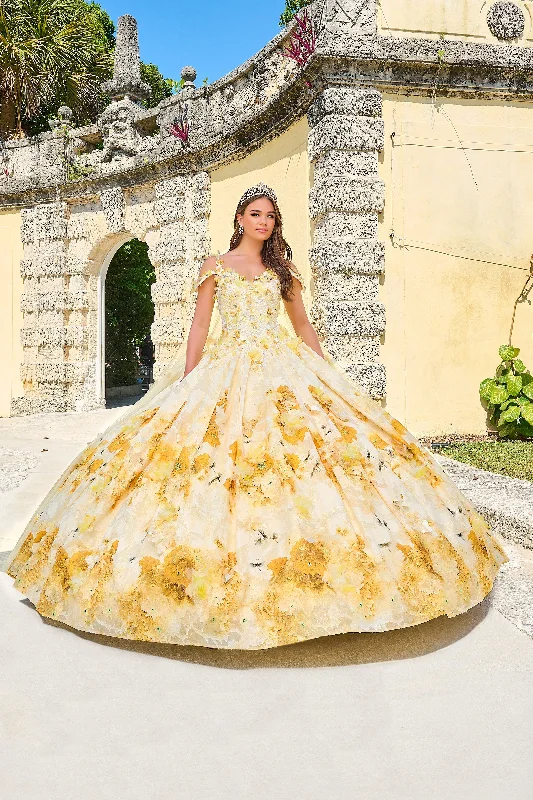 Floral Print Cape Quinceanera Dress by Amarra 54208 Plus size floral dresses