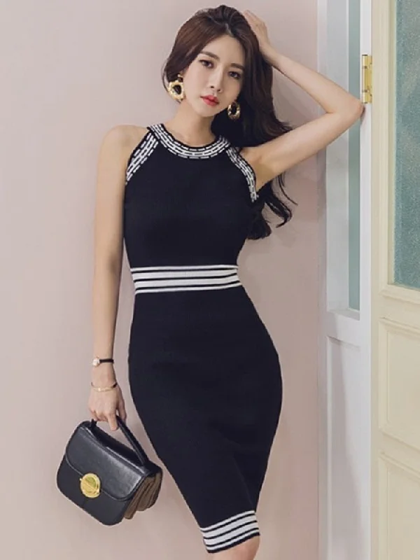 Sleeveless Knitting Bandage Dress Flowy unclassified dresses