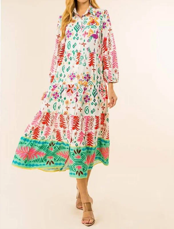 Always Happy Dress In Multi Off-shoulder unclassified dresses