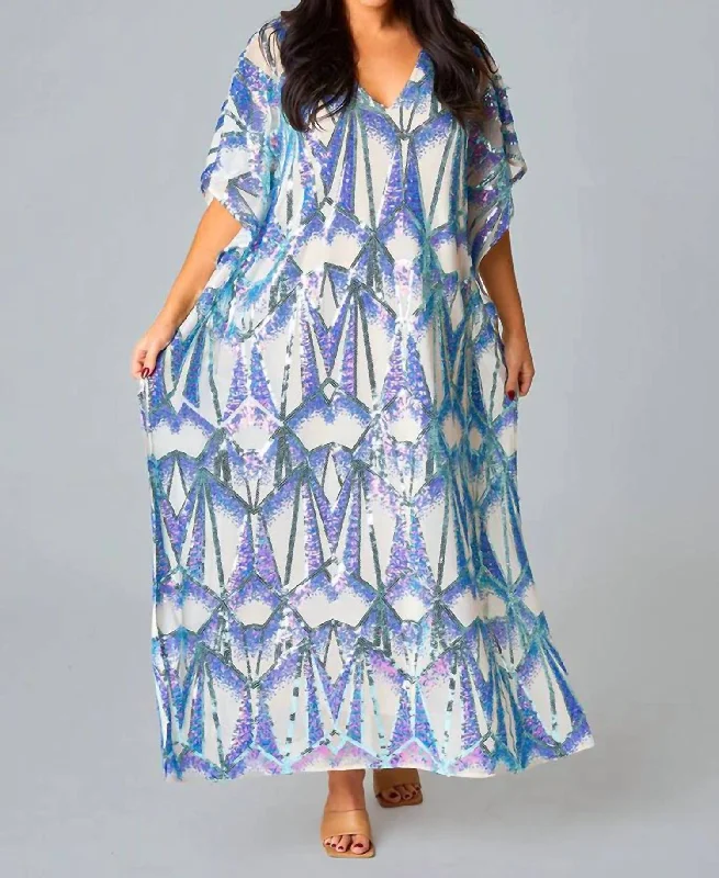 Atlas Caftan Dress In Queen Of The Sea Sequin unclassified dresses