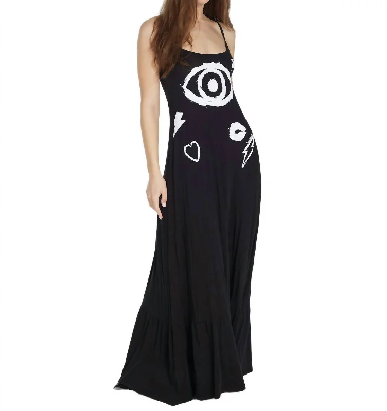 Beatrix Evil Eye Dress In Black Breathable unclassified dresses