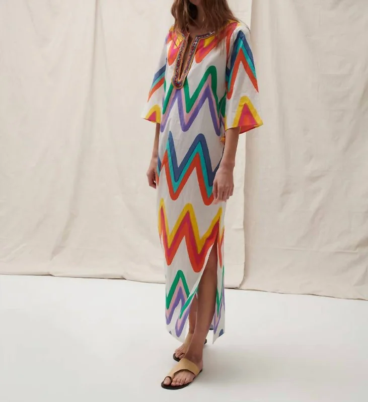 Bianca Dress In Chevron Multi Travel unclassified dresses