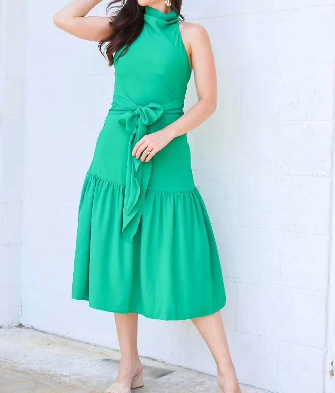 Bowden Dress In Green Stretchy unclassified dresses