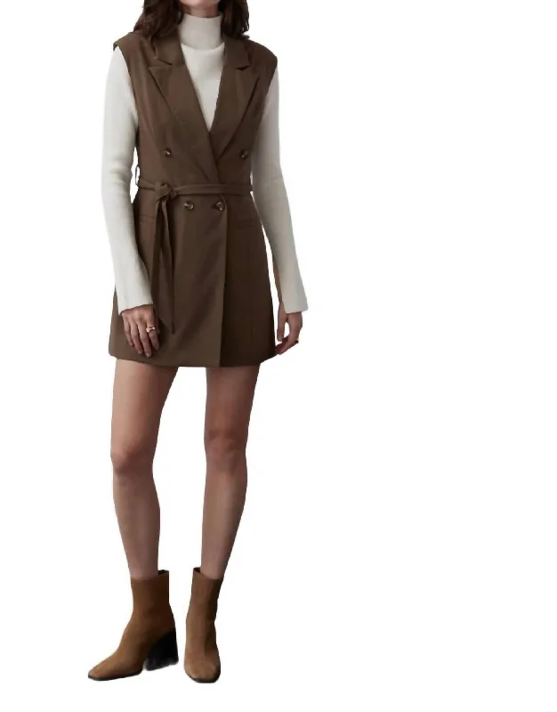 Brooke Blazer Dress In Brown Anniversary unclassified dresses