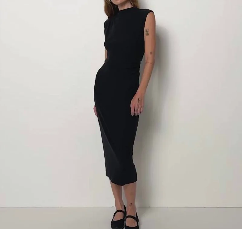 Clarisse Dress In Jet Black Open-back unclassified dresses