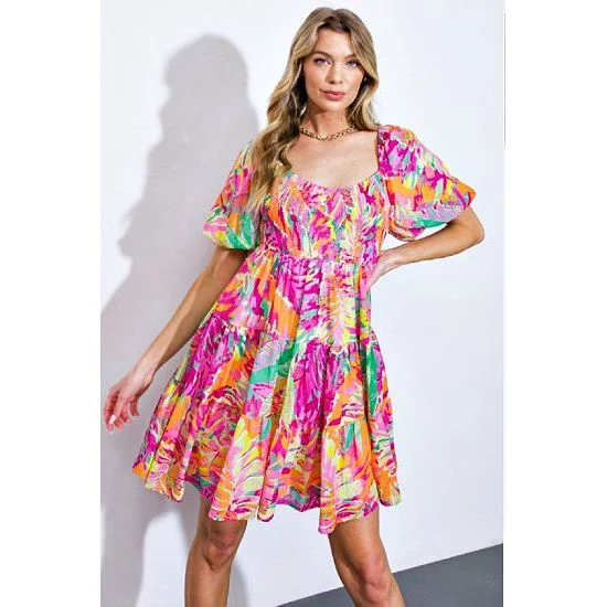 Multi Print Boho Dress Fall unclassified dresses