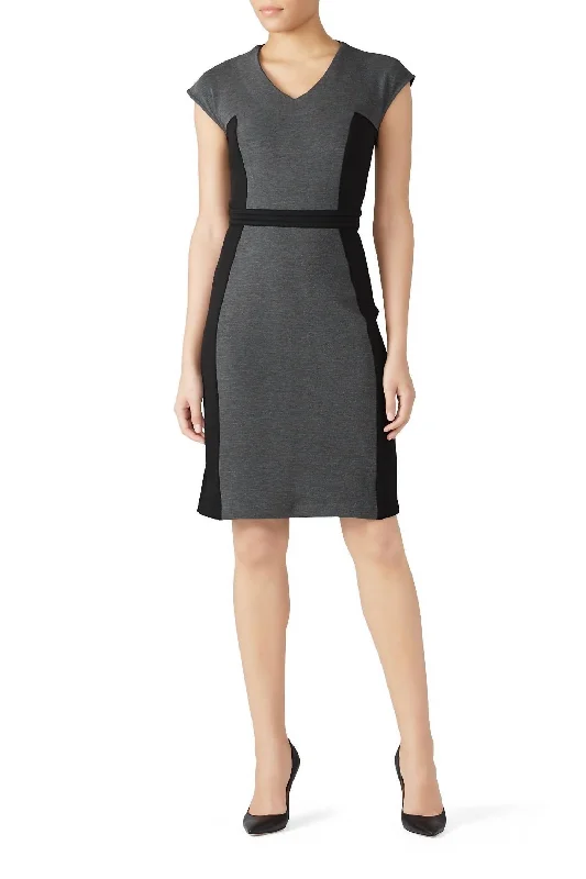 Everett Dress In Grey Ruffled unclassified dresses