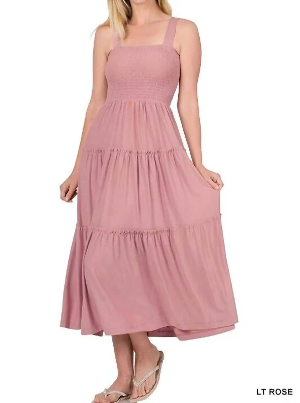 Everyday Tier Dress In Rose Tiered unclassified dresses