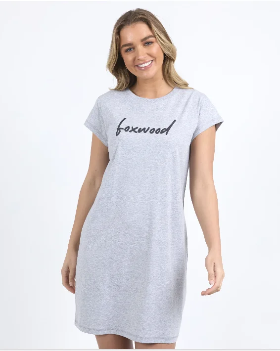 Foxwood Signature Tee Dress - Grey Marble Fall unclassified dresses