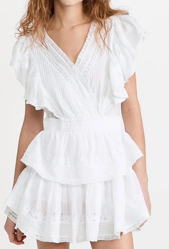 Gwen Dress In White Ruffled unclassified dresses