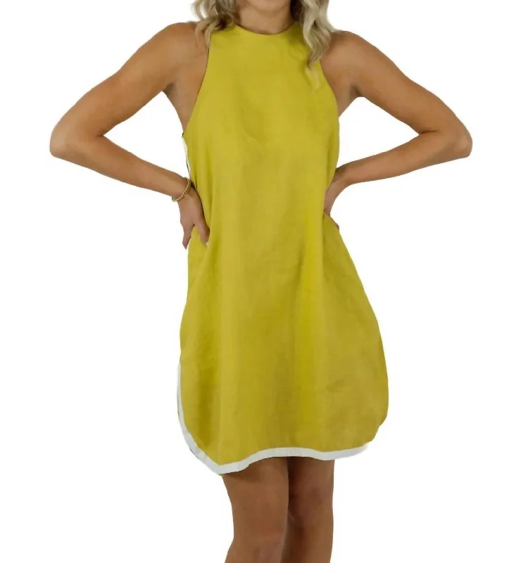 Iga Dress In Pistachio Open-back unclassified dresses