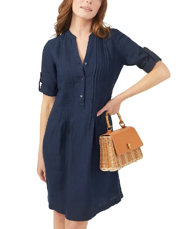 J.McLaughlin Solid Riviera Linen Dress Luxury unclassified dresses