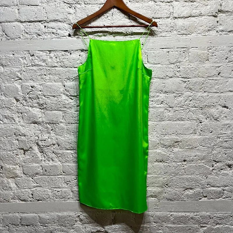 KWAIDAN EDITIONS 
NEON GREEN SLIP DRESS Party unclassified dresses