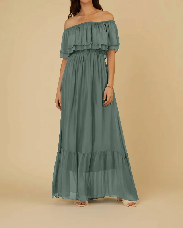 Laurie Dress In Sage One-shoulder unclassified dresses