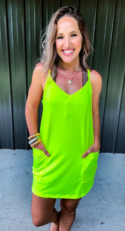 Lime Active Romper Dress Long unclassified dresses