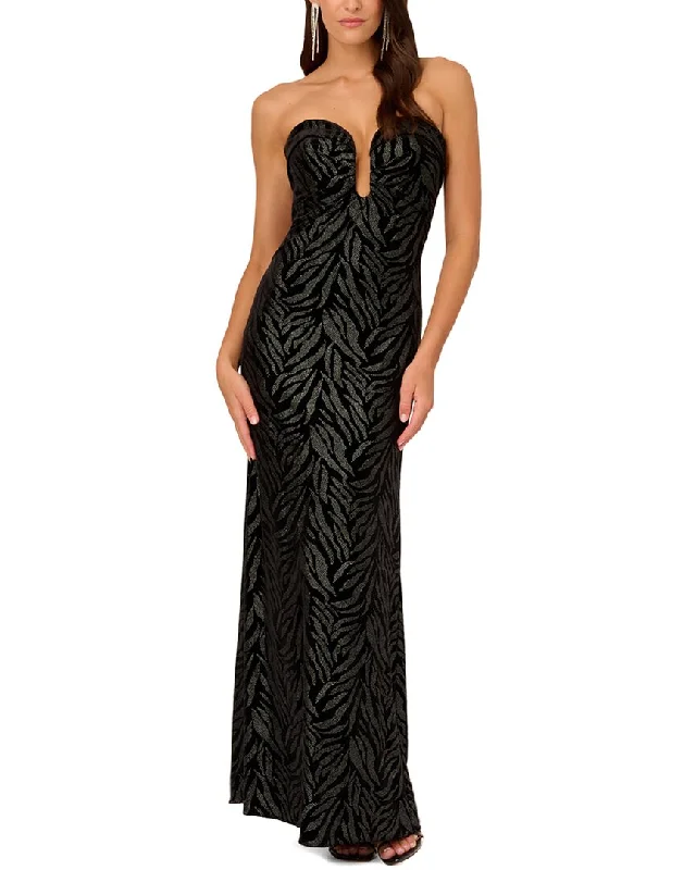 Liv Foster Velvet Strapless Gown Flowy unclassified dresses