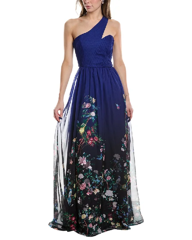 Marchesa Notte One-Shoulder Asymmetrical Gown Luxury unclassified dresses