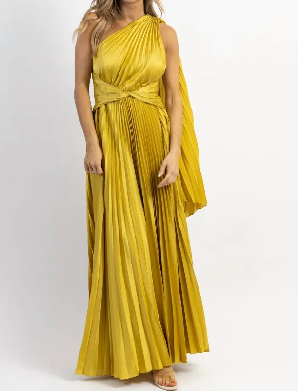 One Shoulder Pleat Dress In Starlow Moss Best-selling unclassified dresses