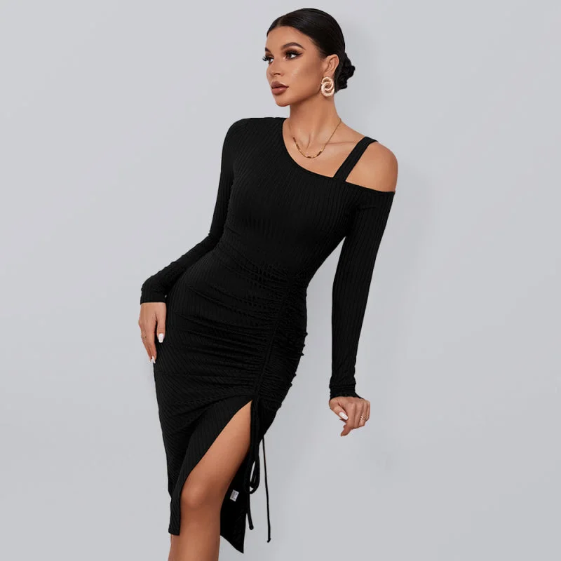 Off Shoulder Neckline Extra Strap Dress Formal unclassified dresses