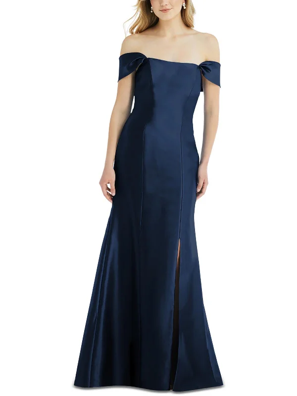 Plus Womens Taffeta Sleeveless Evening Dress Velvet unclassified dresses