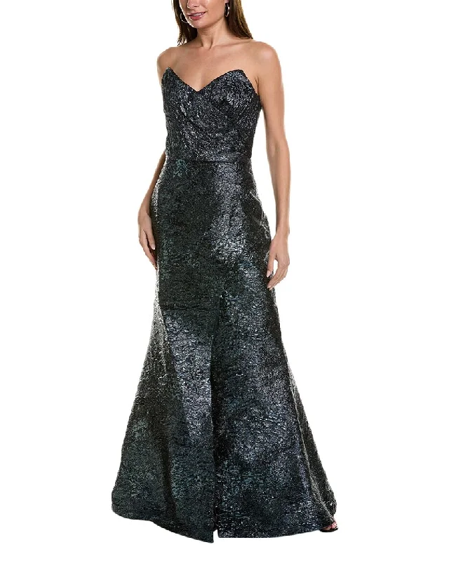 Rene Ruiz Metallic Jacquard Gown Affordable unclassified dresses