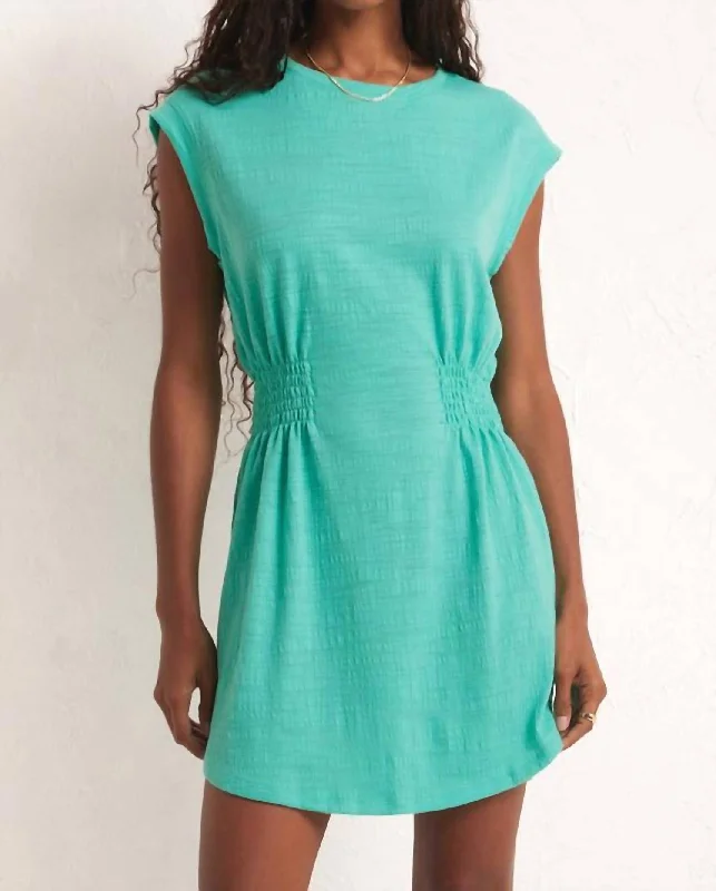 Rowan Textured Knit Dress In Cabana Green Knitted unclassified dresses