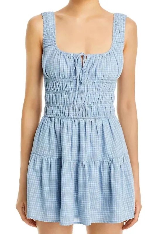 Salt Mini Dress In Chambray Retro Mini Skirt