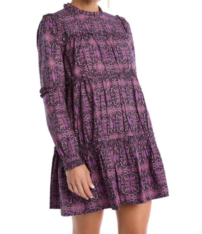 Sandra Dress In Plum Kaleidoscope Elegant unclassified dresses