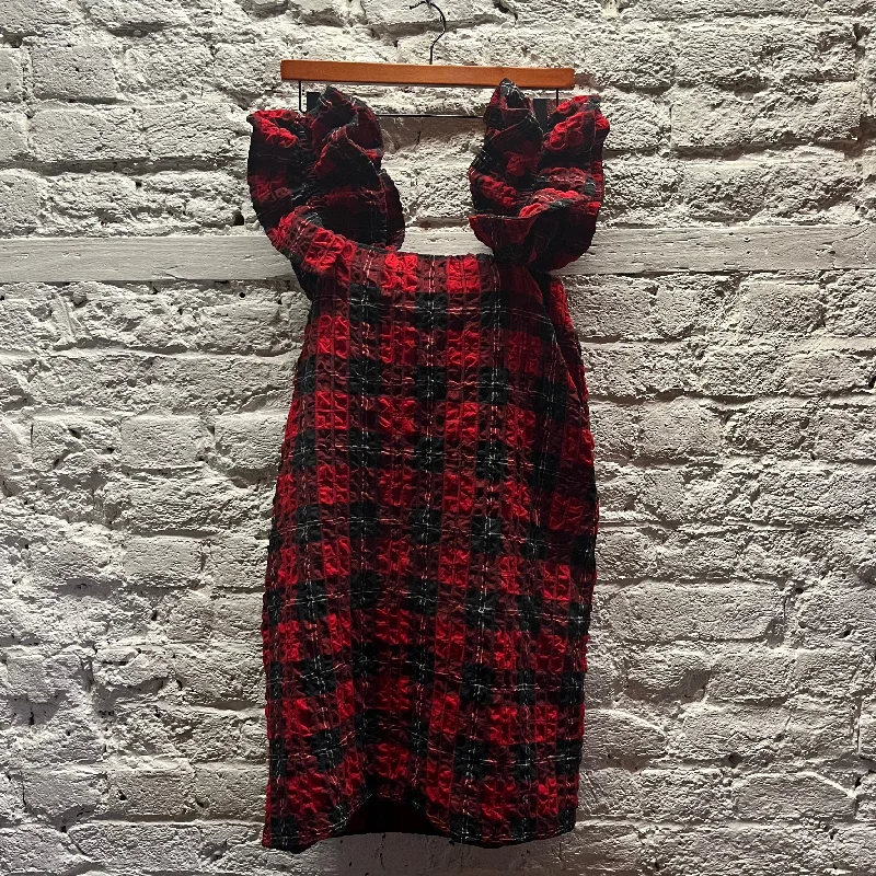 SIMONE ROCHA RED TARTAN DRESS Casual unclassified dresses