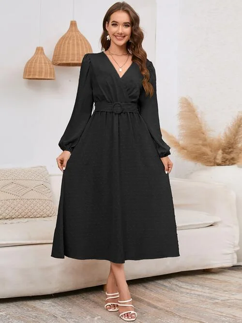 Surplice Balloon Sleeve Dress Wedding guest unclassified dresses