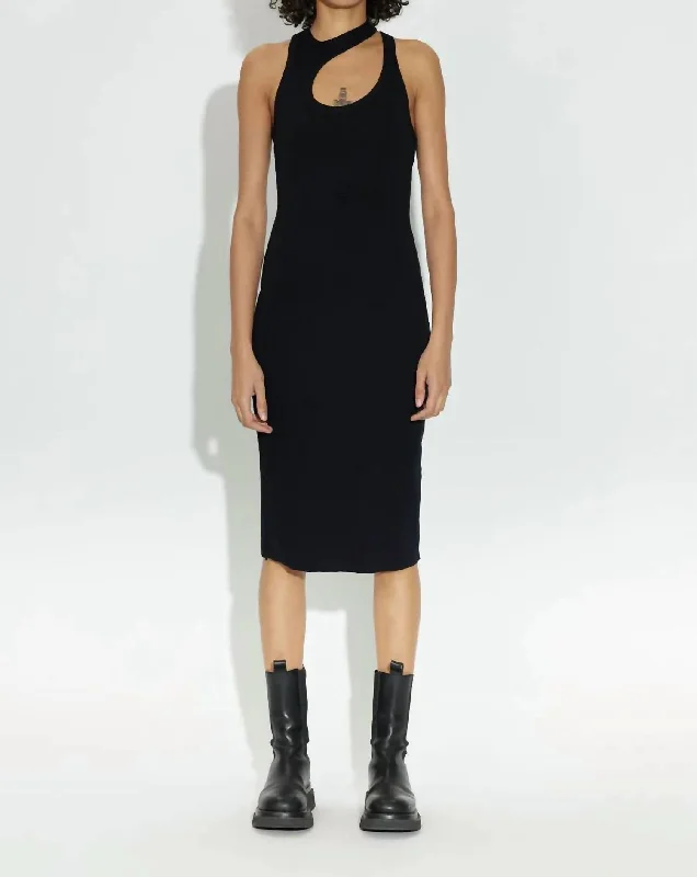 Verona Cut Out Dress In Black Engagement unclassified dresses